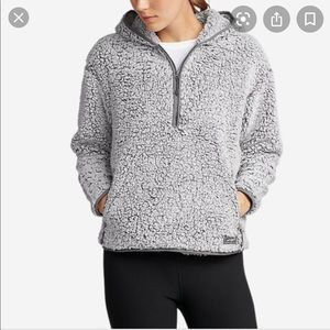 Eddie Bauer Fireside Plush 1/4 Zip Pullover Hoodie